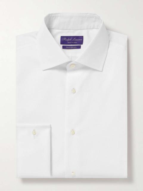 Ralph Lauren Aston Bib-Front Cotton-Poplin Shirt