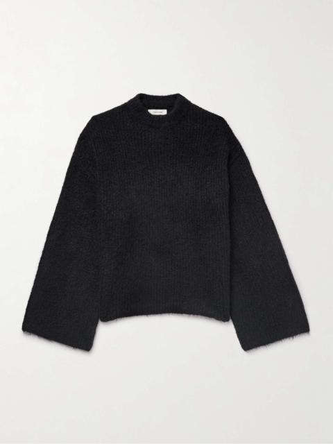SAINT M×××××× Logo-Jacquard Brushed Mohair-Blend Sweater SAINT M×××××× Logo-Jacquard Brushed Mohair-Blend Sweater