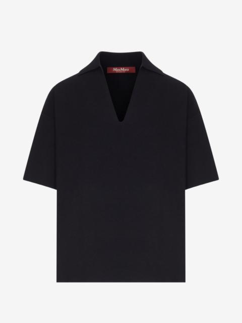 Max Mara Oncia V-neck short-sleeve polo-collar T-shirt