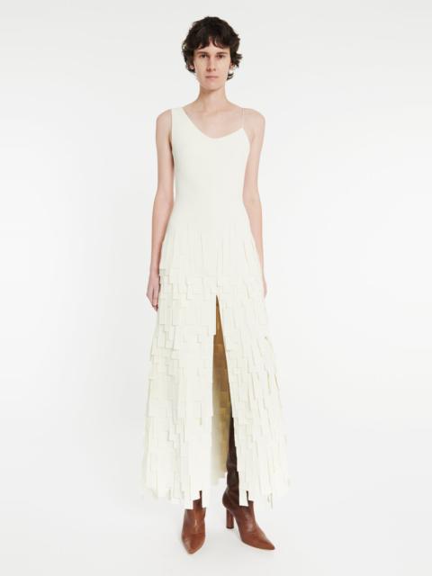 A.W.A.K.E. MODE MULTI RECTANGLE MAXI DRESS WITH FRONT AND BACK SLITS IVORY