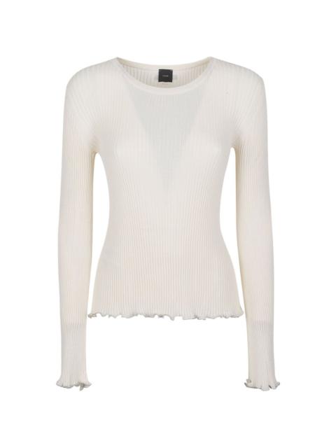 PINKO ruffled knitted top