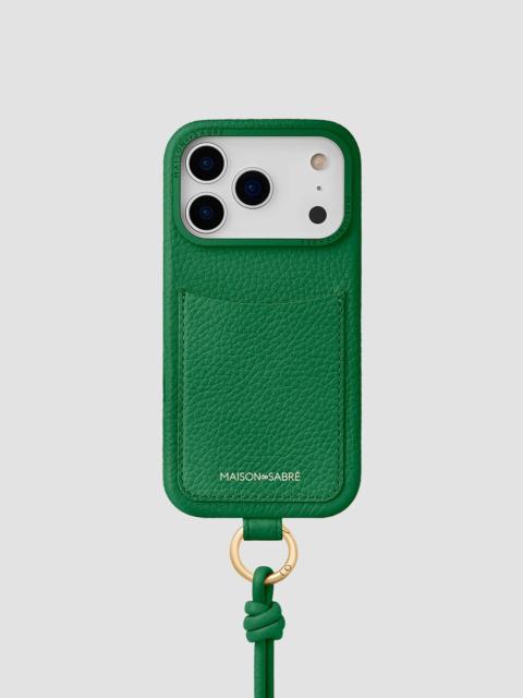 MAISON de SABRÉ Sling Phone Case (iPhone 18 Pro) - Emerald Green