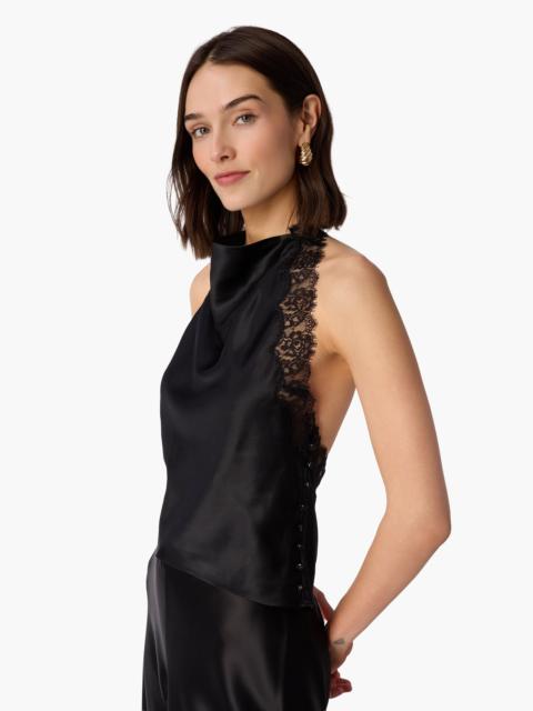 CAMI NYC LUCILLE SILK TOP BLACK