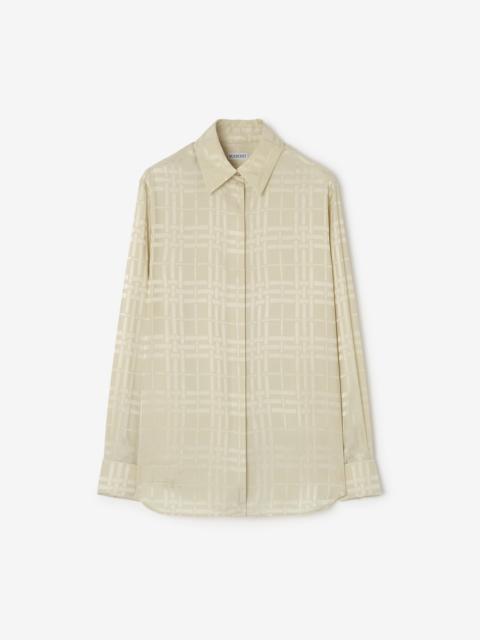 Burberry Classic Fit Check Silk Shirt