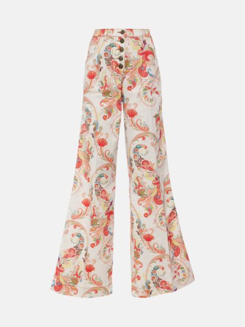 Etro Paisley high-rise flared jeans