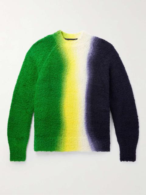 sacai Tie-Dyed Wool-Blend Sweater