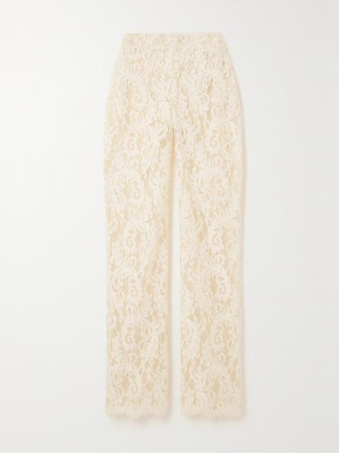 Safiyaa Gregora Corded Lace Straight-leg Pants