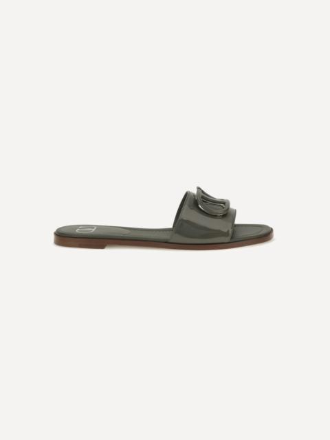 Valentino VLogo patent leather Slide Sandals