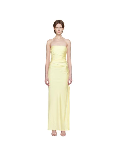 BEC + BRIDGE Yellow Eternity Strapless Maxi Dress
