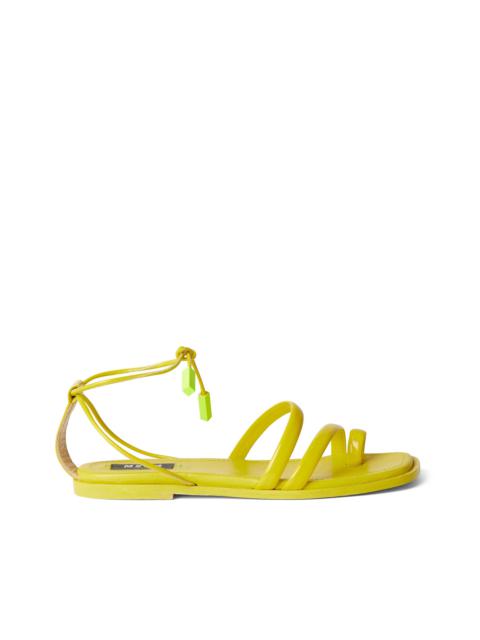MSGM Low sandals with patent leather straps