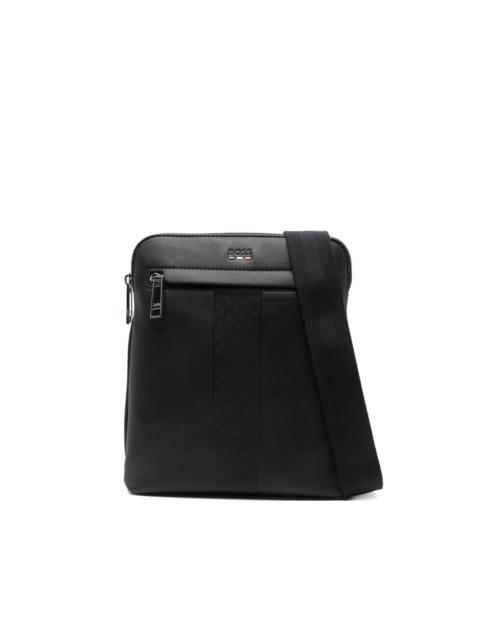 BOSS embossed-logo shoulder bag