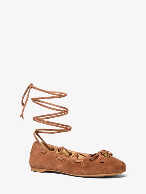 MICHAEL KORS Shae Flex Suede Ballet Flat