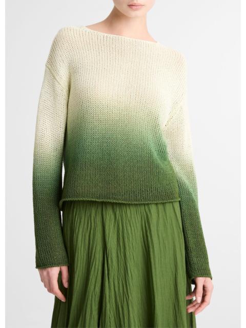 Vince Dip-Dye Italian Coated Cotton-Blend Sweater