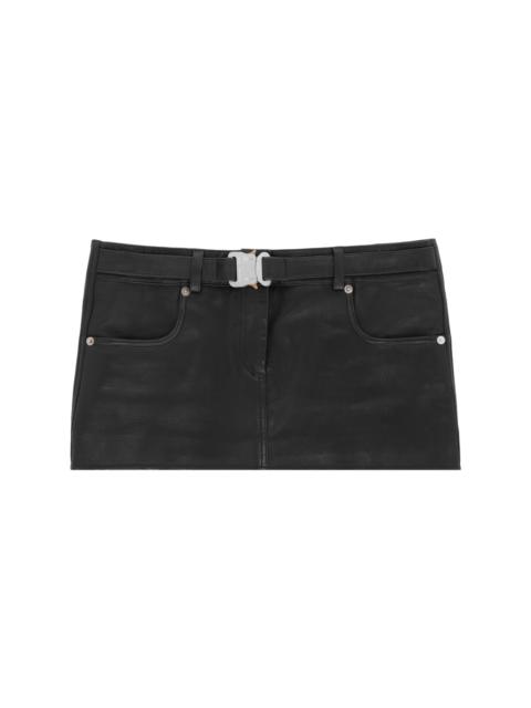 LEATHER BUCKLE MINI SKIRT