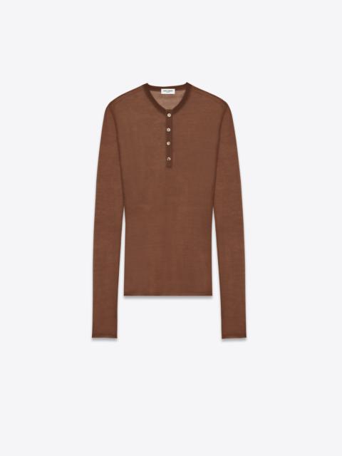 SAINT LAURENT henley shirt in knit