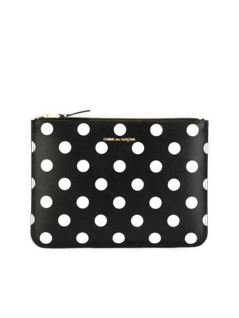 polka dot clutch