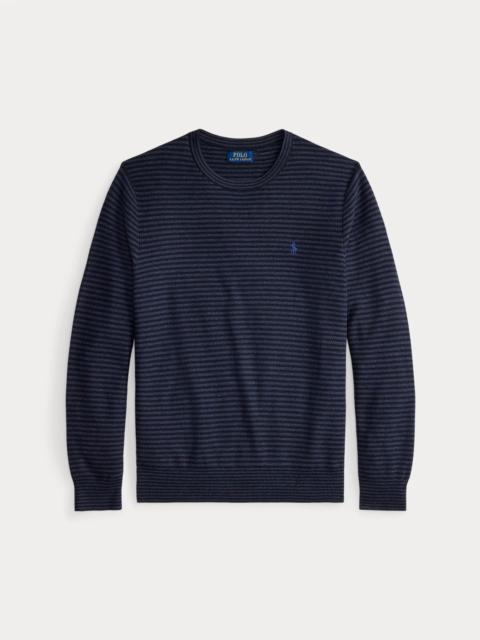 Polo Ralph Lauren Mesh-Knit Striped Cotton Sweater