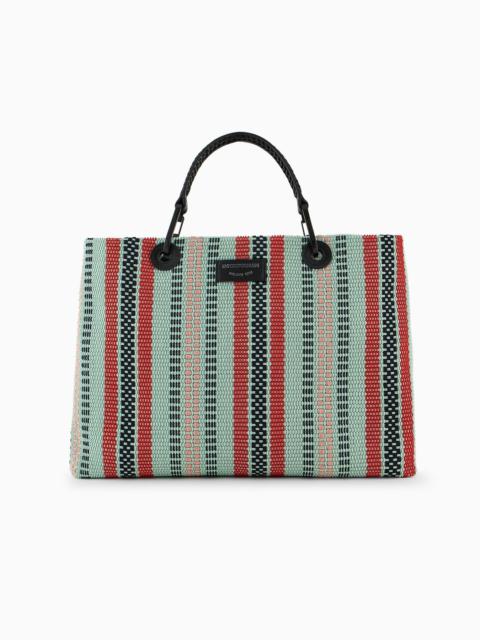 EMPORIO ARMANI MyEA medium basketweave shopper bag