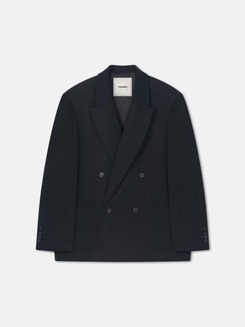 Nanushka Double-Breasted Crepe Twill Blazer