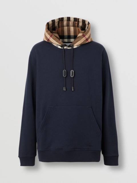 Burberry Check Hood Cotton Hoodie