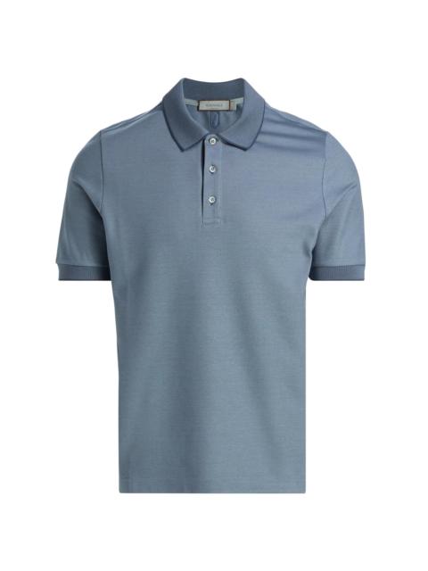 Canali Men's Cotton Piqué Polo Shirt - Blue