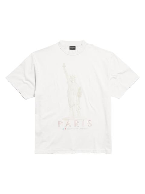 BALENCIAGA Paris Liberty Medium Fit T-Shirt - Off White