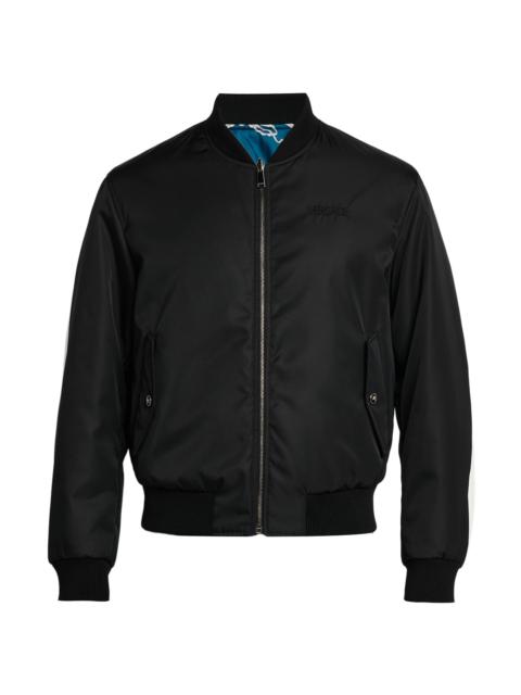VERSACE Men's Barocco Mythic Reversible Twill Jacket - Black Petrol Blue