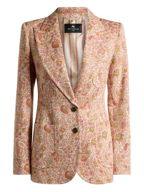 Etro Paisley Print Tailored Blazer