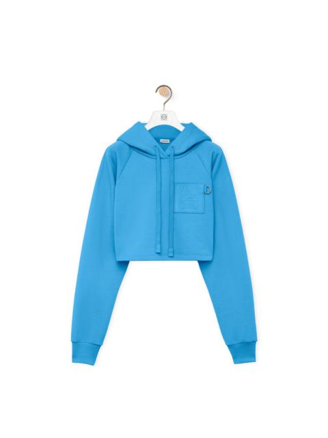 Loewe Cropped hoodie in cotton