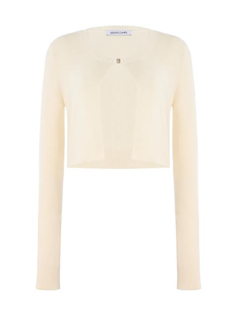 AISLING CAMPS Twinset Wool-Blend Cardigan ivory