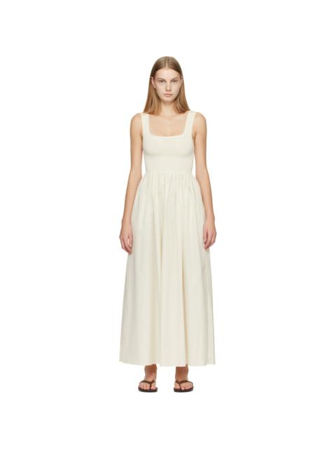 MATTEAU Off-White Knit & Cotton Maxi Dress