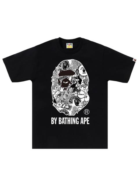 BAPE Comic Art Ape Head Tee 'Black'