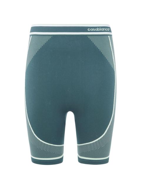 CASABLANCA logo-print stretch-design shorts