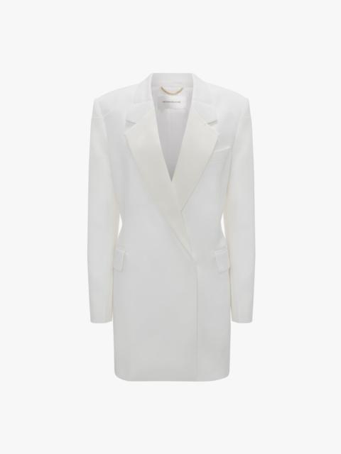 Victoria Beckham Exclusive Fold Shoulder Detail Dress In Ivory