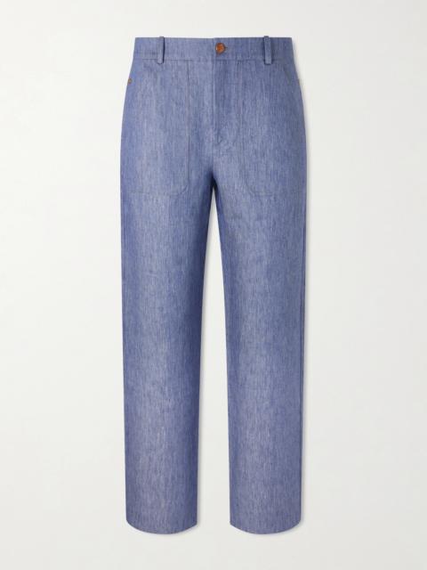 God’s True Cashmere Wide-Leg Linen Trousers