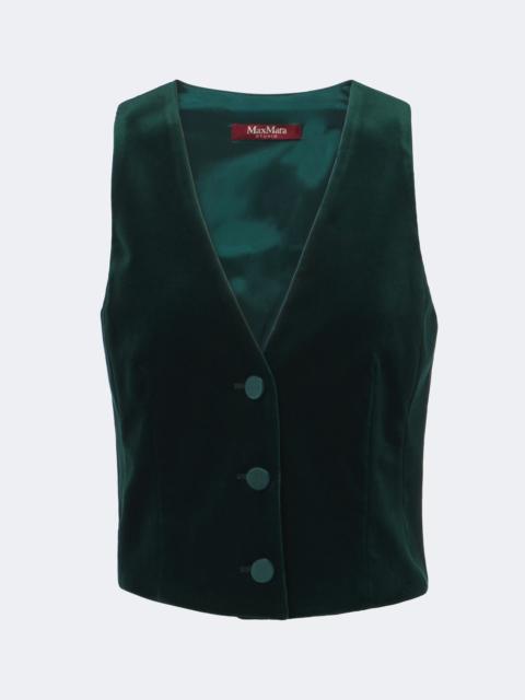 Max Mara Elegante cotton velvet vest