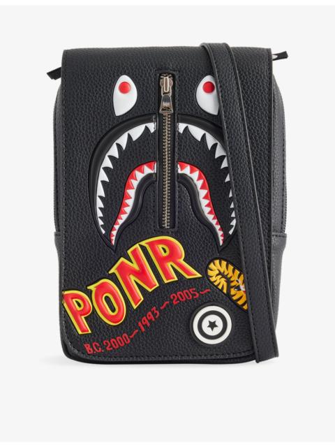 A BATHING APE® 2nd Shark Faux-Leather Mini Bag