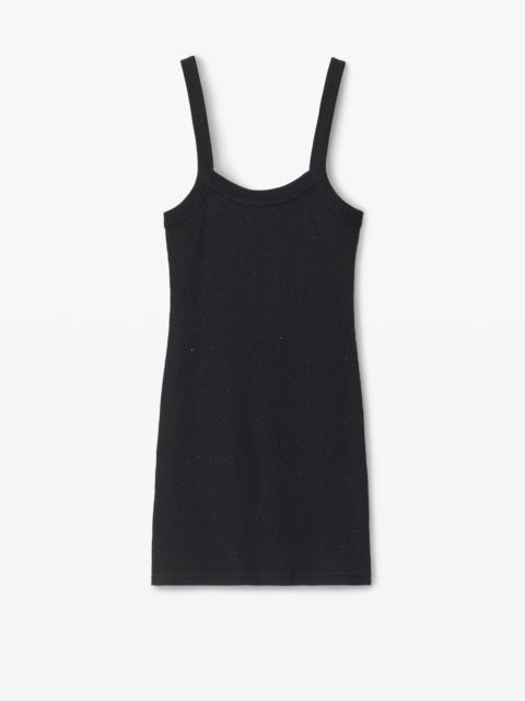 Alexander Wang Crysal Hotfix Cami Dress in Waffle Knit
