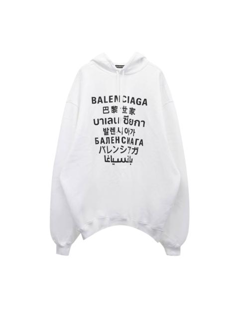 Balenciaga Languages Sport Hoodie 'White'