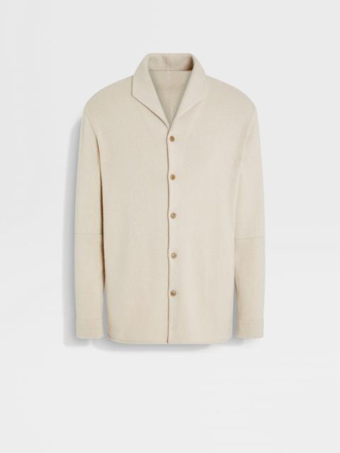 ZEGNA LIGHT BEIGE OASI CASHMERE SHIRT