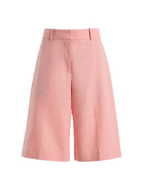 Another Tomorrow Linen Bermuda Shorts