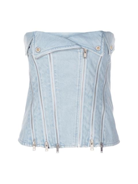 Dion Lee strapless denim top