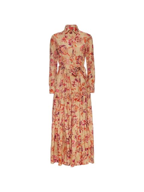 La DoubleJ Bellini floral-print shirt dress