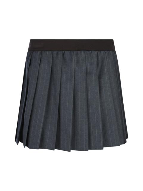 Miu Miu Grey Wool Skirt