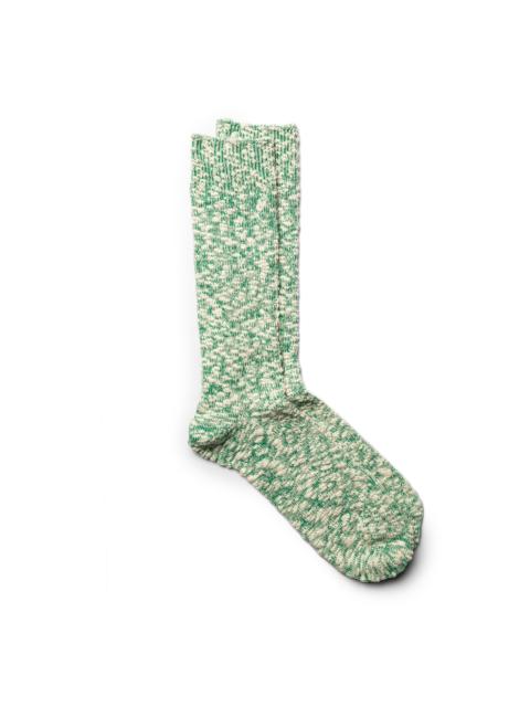 ANONYMOUSISM Anonymous Ism Light Slub Crew Sock Green Melange