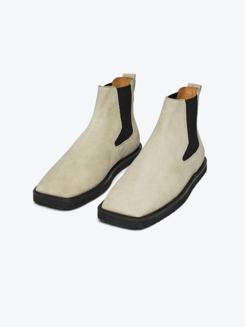 Nanushka BRUNO - Suede ankle boots - Chalk