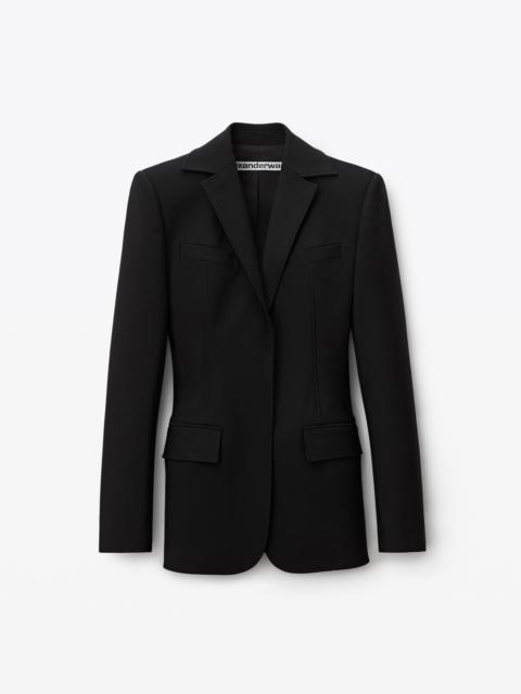Alexander Wang TAILORED BLAZER IN STRETCH NYLON