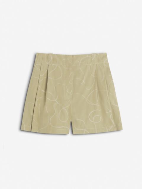 Maison Kitsuné DESA DESIGN EMBROIDERED PLEATED SHORTS