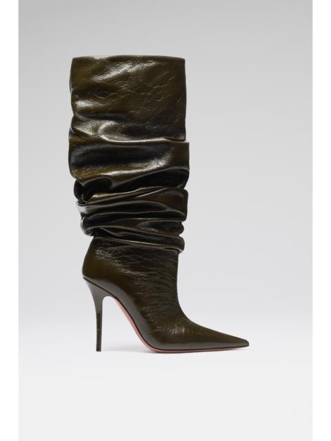 Amina Muaddi ANOK BOOTIE 105 CRACKLE MUD