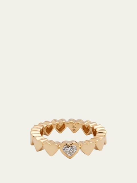 SYDNEY EVAN 14k Yellow Gold Single Diamond Heart Ring